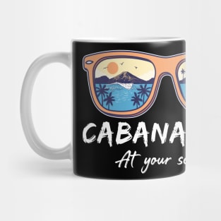 Cabana Boy At Your Service pool party Mug